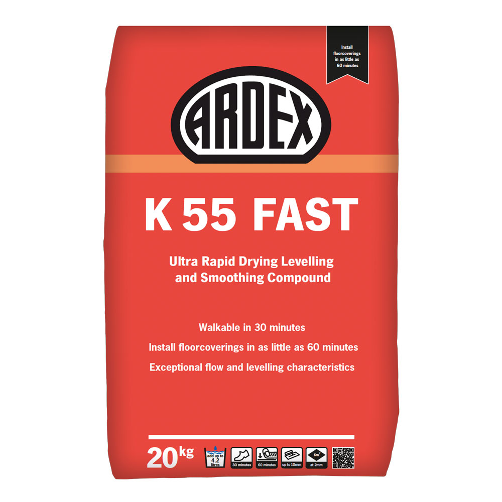 ARDEX K 55 FAST Ultra Rapid Drying Levelling Compound