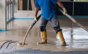 FlowPlus Liquid Cement Screed over UFH Pipes